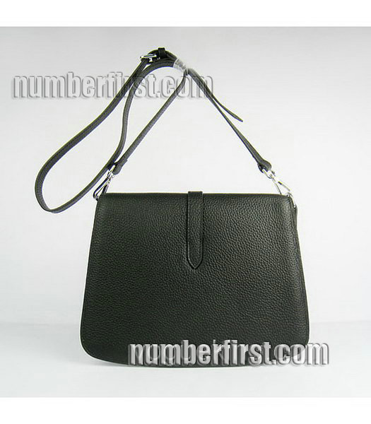 Hermes Jypsiere Togo Leather Small Messenger Bag in Black-2