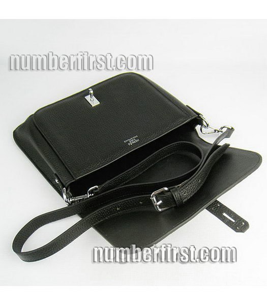 Hermes Jypsiere Togo Leather Small Messenger Bag in Black-5