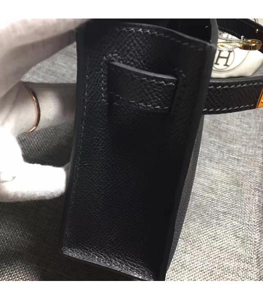 Hermes Kelly 20cm Black Original Leather Mini Tote Bag Golden Hardware-1