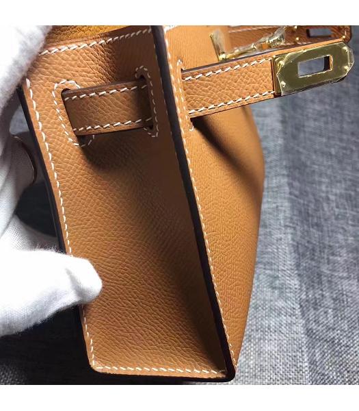 Hermes Kelly 20cm Coffee Original Leather Mini Tote Bag Golden Hardware-1