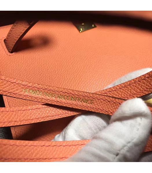 Hermes Kelly 20cm Orange Original Leather Mini Tote Bag Golden Hardware-3