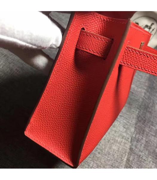 Hermes Kelly 20cm Red Original Leather Mini Tote Bag Golden Hardware-1
