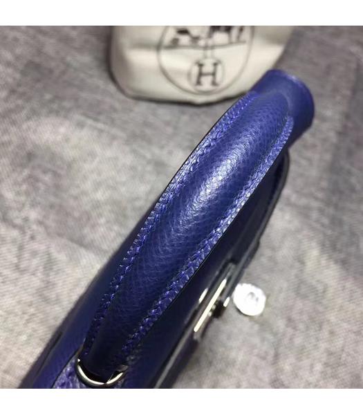 Hermes Kelly 20cm Sapphire Blue Original Leather Mini Tote Bag Silver Hardware-1