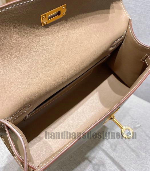 Hermes Kelly 22cm Bag Apricot Imported Swift Leather Golden Metal-4