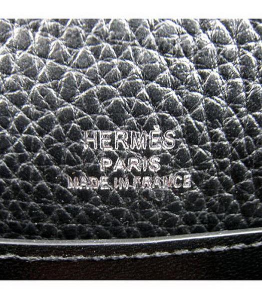 Hermes Kelly 22cm Black Togo Leather Silver Metal-5