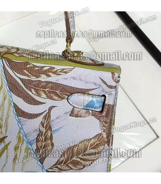 Hermes Kelly 28cm Original Leather Lace Tote Bag Lavender Inside-6