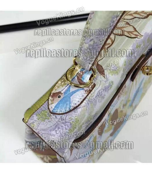 Hermes Kelly 28cm Original Leather Lace Tote Bag Lavender Inside-7