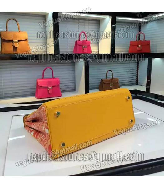 Hermes Kelly 28cm Original Leather Lace Tote Bag Yellow-2