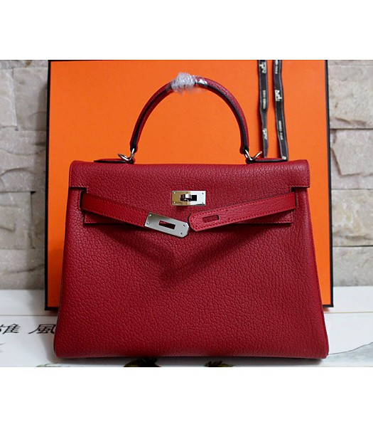 Hermes Kelly 28cm Original Togo Leather Bag In Red