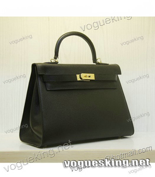 Hermes kelly 32cm Black Palm Print Leather Bag-1