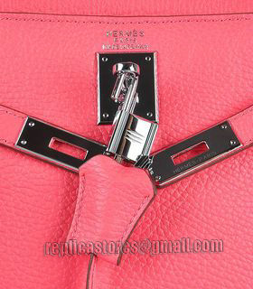 Hermes Kelly 32cm Lipstick Pink Togo Leather Bag with Silver Metal-6