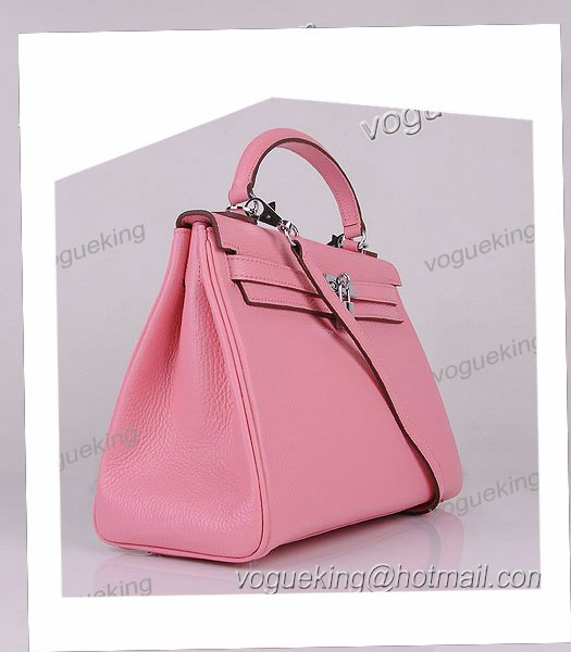 Hermes Kelly 32cm Sakura Pink Togo Leather Bag with Silver Metal-1