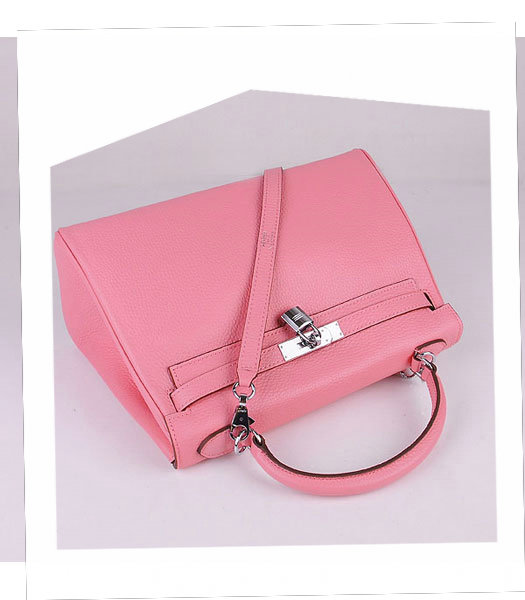 Hermes Kelly 32cm Sakura Pink Togo Leather Bag with Silver Metal-4