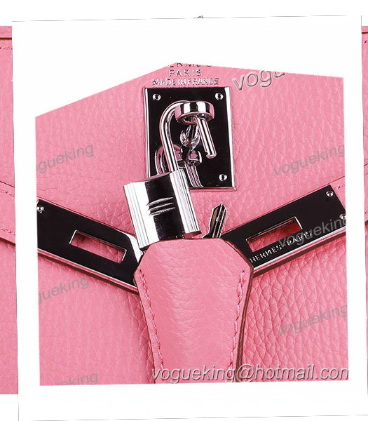 Hermes Kelly 32cm Sakura Pink Togo Leather Bag with Silver Metal-6