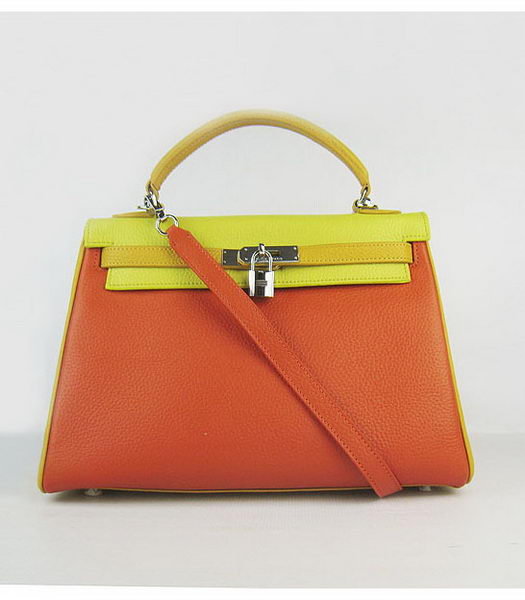 Hermes Kelly 32cm Three-color Togo Leather Silver Metal