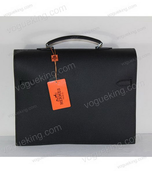 Hermes Kelly 34cm Bag in Black Leather-2