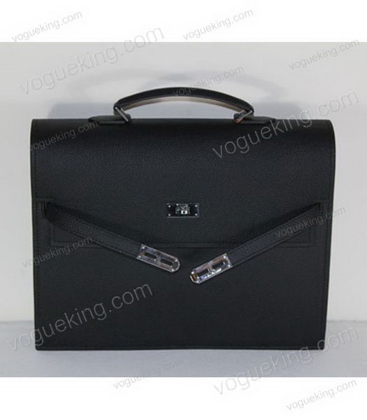 Hermes Kelly 34cm Bag in Black Leather-5