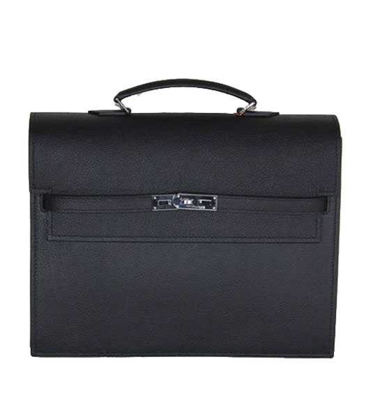 Hermes Kelly 34cm Bag in Black Leather