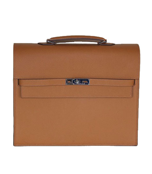 Hermes Kelly 34cm Bag in Light Coffee Leather