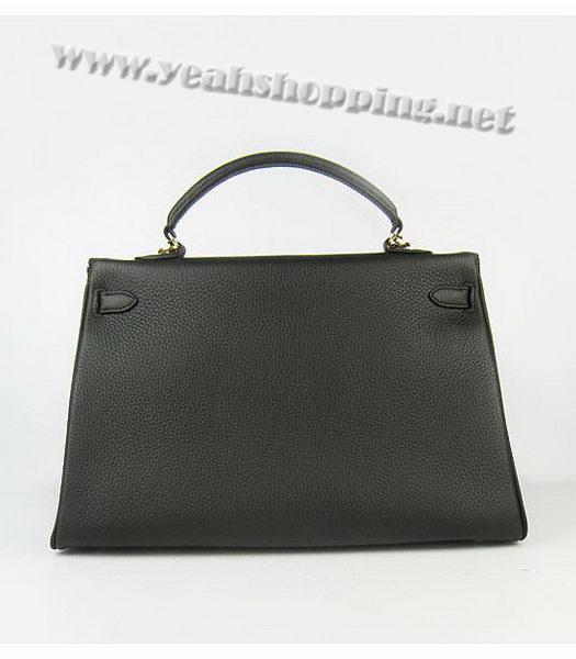 Hermes Kelly 35cm Black Togo Leather Bag Golden Metal-2