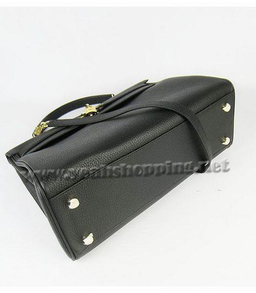 Hermes Kelly 35cm Black Togo Leather Bag Golden Metal-3