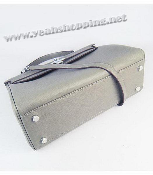 Hermes Kelly 35cm Khaki Togo Leather Bag Silver Metal-3
