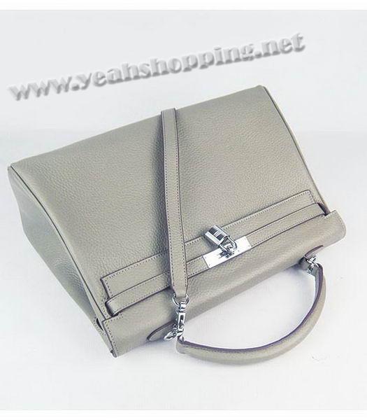 Hermes Kelly 35cm Khaki Togo Leather Bag Silver Metal-4