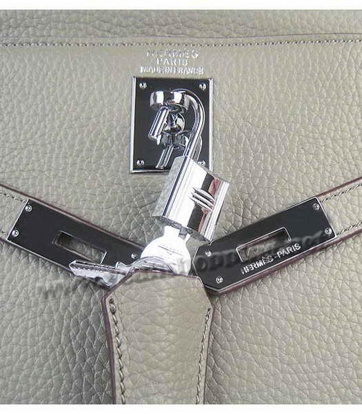 Hermes Kelly 35cm Khaki Togo Leather Bag Silver Metal-6