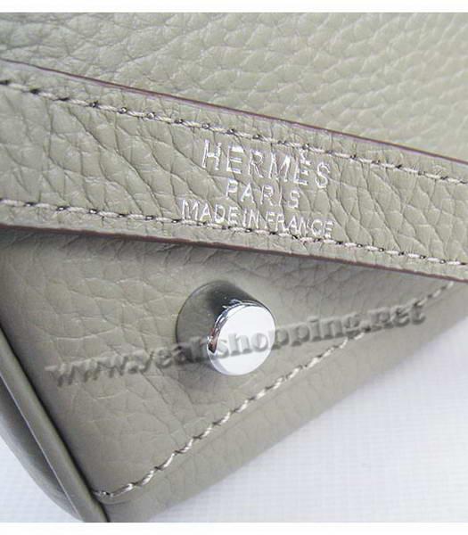 Hermes Kelly 35cm Khaki Togo Leather Bag Silver Metal-8
