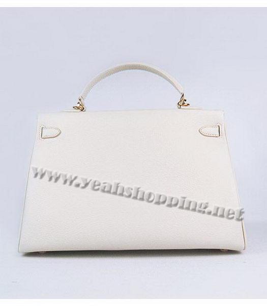 Hermes Kelly 35cm Offwhite Togo Leather Bag Golden Metal-2