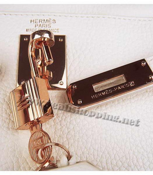 Hermes Kelly 35cm Offwhite Togo Leather Bag Golden Metal-6
