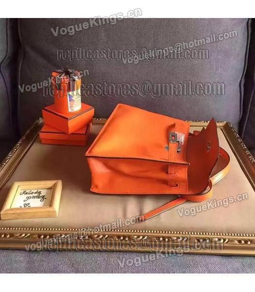 Hermes Kelly Original Swift Leather Shoulder Bag Orange-5
