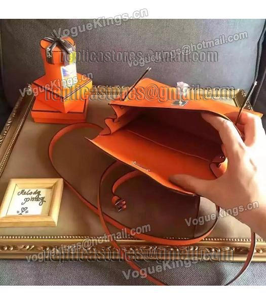 Hermes Kelly Original Swift Leather Shoulder Bag Orange-6