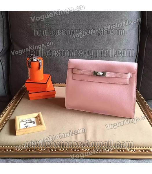 Hermes Kelly Original Swift Leather Shoulder Bag Pink-5