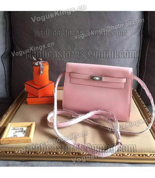Hermes Kelly Original Swift Leather Shoulder Bag Pink-7