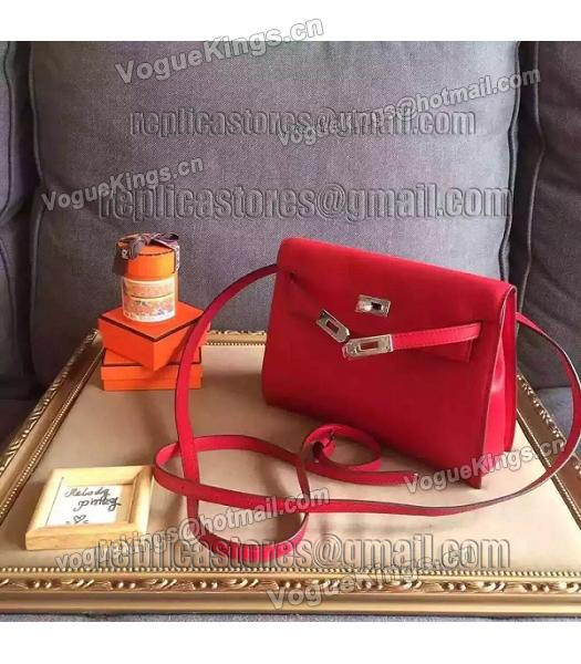 Hermes Kelly Original Swift Leather Shoulder Bag Red-2