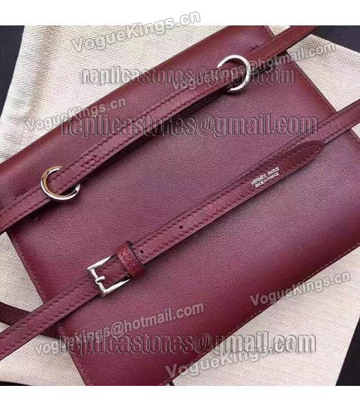 Hermes Kelly Original Swift Leather Shoulder Bag Wine Red-2