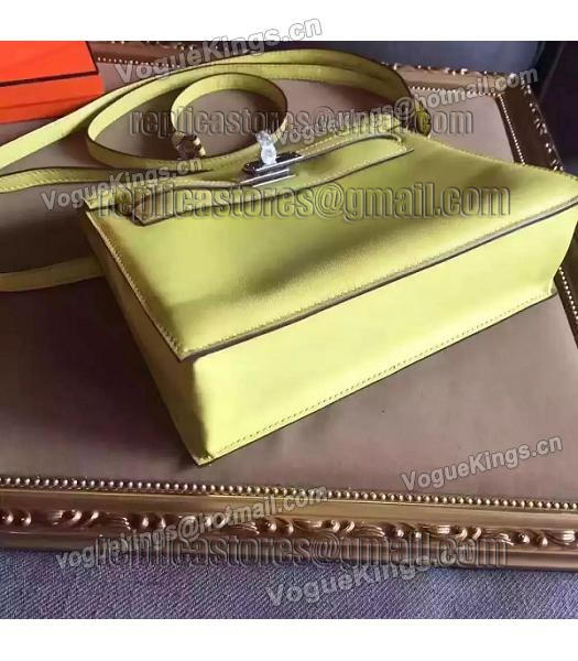 Hermes Kelly Original Swift Leather Shoulder Bag Yellow-4