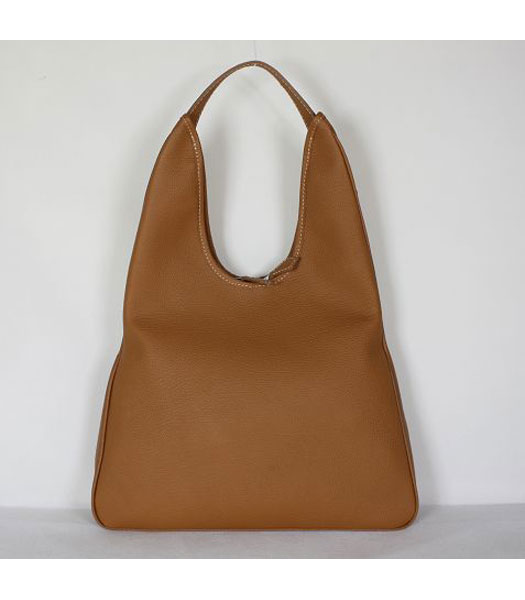 Hermes Massai Shoulder Bag Light Coffee Togo Leather