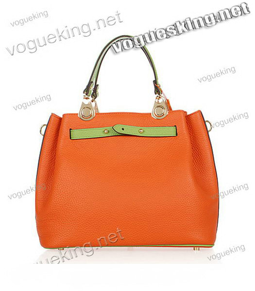 Hermes Mini Kelly 35CM Handbag In Two-Tone Orange Leather-2