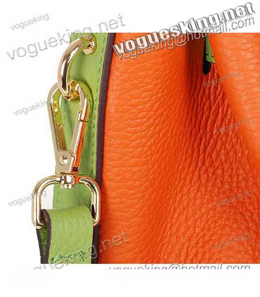 Hermes Mini Kelly 35CM Handbag In Two-Tone Orange Leather-5