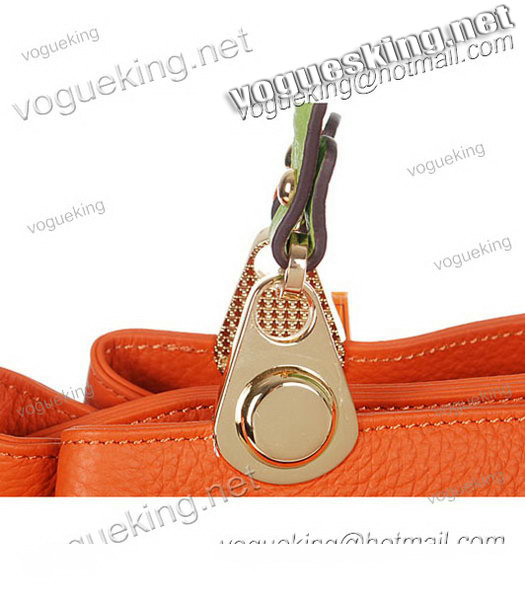 Hermes Mini Kelly 35CM Handbag In Two-Tone Orange Leather-6