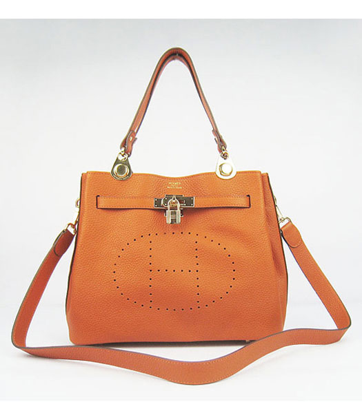 Hermes Mini So Kelly Bag Orange Togo Leather Gold