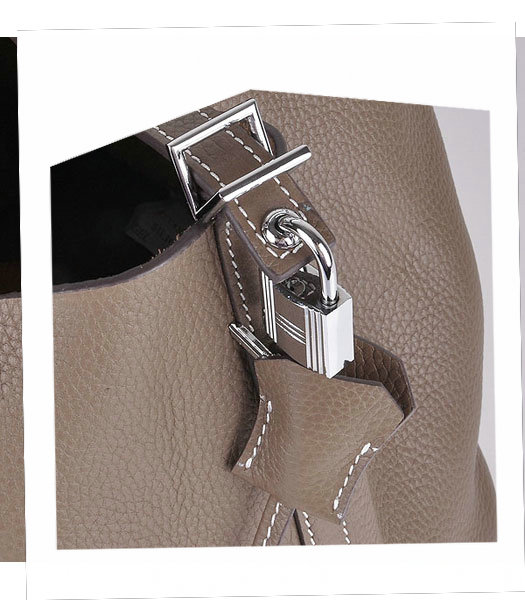 Hermes Picotin Lock MM Basket Bag With Dark Grey Leather-3