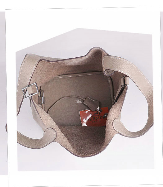 Hermes Picotin Lock MM Basket Bag With Grey Leather-6
