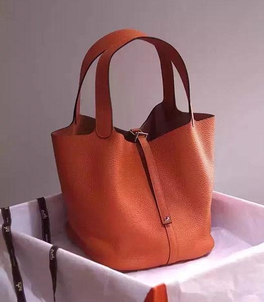 Hermes Picotin Lock Orange Imported Original Leather Small Shoulder Bag