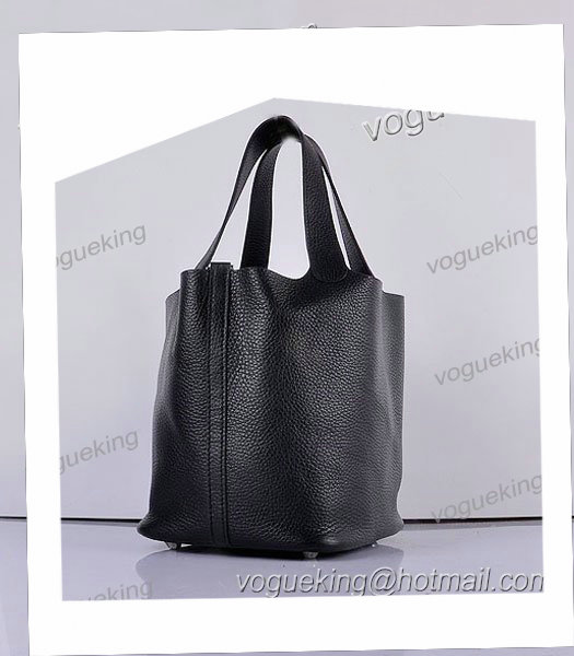 Hermes Picotin Lock PM Basket Bag With Black Leather-1