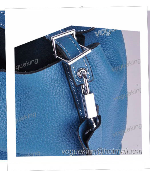 Hermes Picotin Lock PM Basket Bag With Middle Blue Leather-3