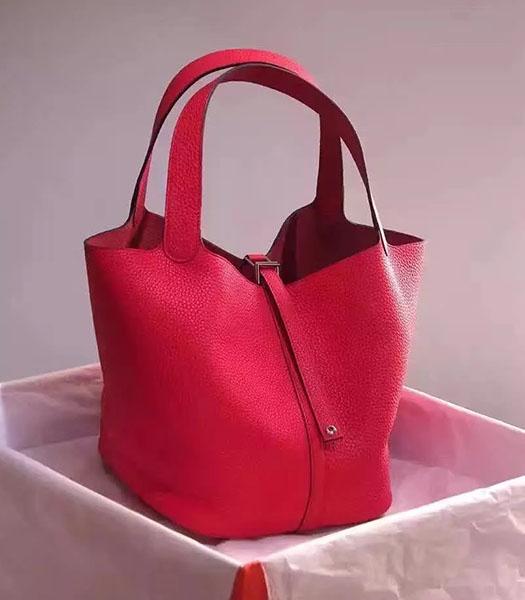 Hermes Picotin Lock Red Imported Original Leather Small Shoulder Bag