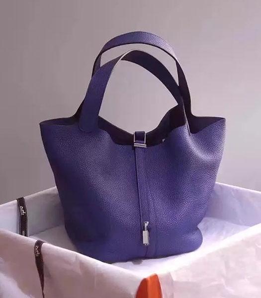 Hermes Picotin Lock Violet Imported Original Leather Small Shoulder Bag